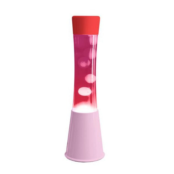 Lámpara lava rosa y rojo
