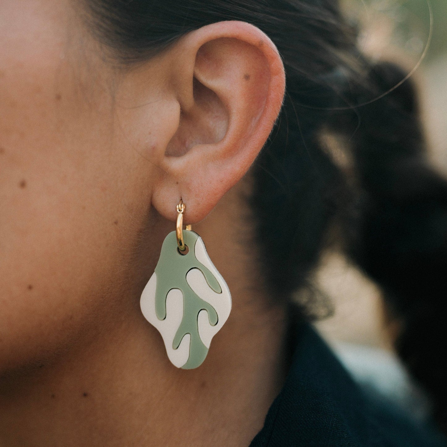 Pendientes Udra verde