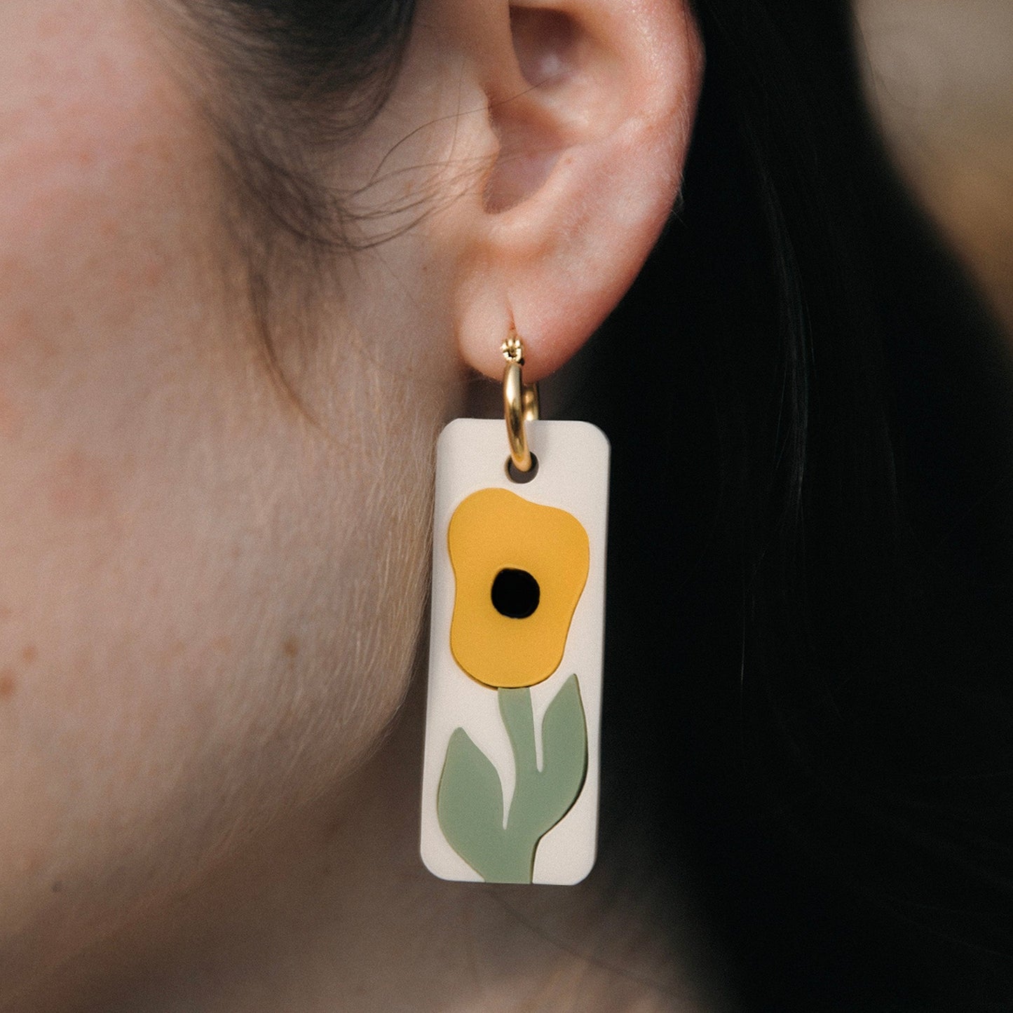 Pendientes Lira blanco