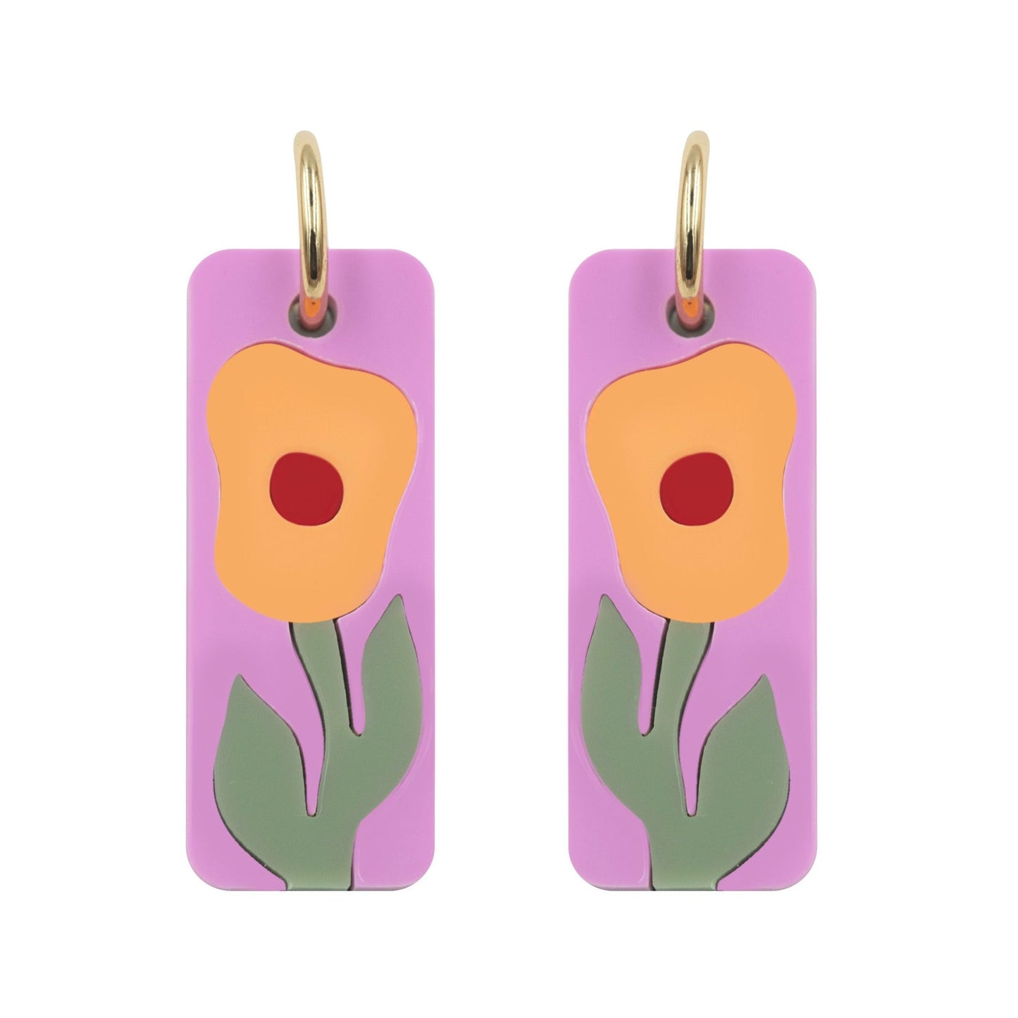 Pendientes Lira rosa