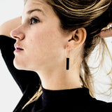 Pendientes aro latón y arcilla polimérica