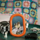 Marco de fotos redondo naranja