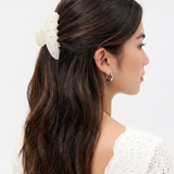 Pinza para el pelo blanca con strass