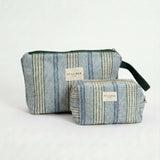 Mineo tile and ecru striped tote bag