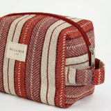 Mineo tile and ecru striped tote bag