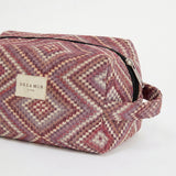 Mineo tile and ecru striped tote bag
