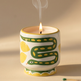 Wild Lemongrass Ceramic Scented Soy Candle | Paddywax
