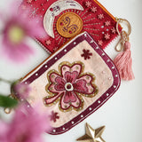 Monedero charm bordado Trébol