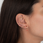 Pendientes Aro plano plata baño oro 12 mm.