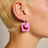 Pendientes Solpor rosa y rojo