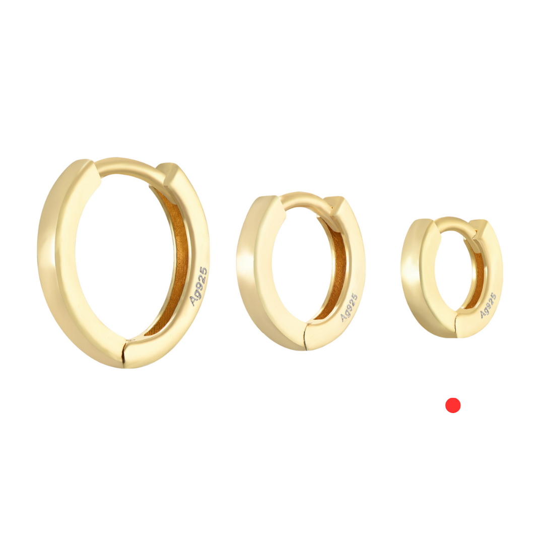 Piercing aro plata baño oro 