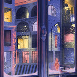 Puzzle "La Noche que Cae" - 1000 piezas ilustrado con una vista urbana nocturna y nieve cayendo.