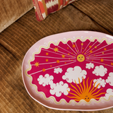 Green and purple striped mug | All the luck in the world