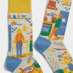 Calcetines originales con ilustración de cocina y altura media pantorrilla
