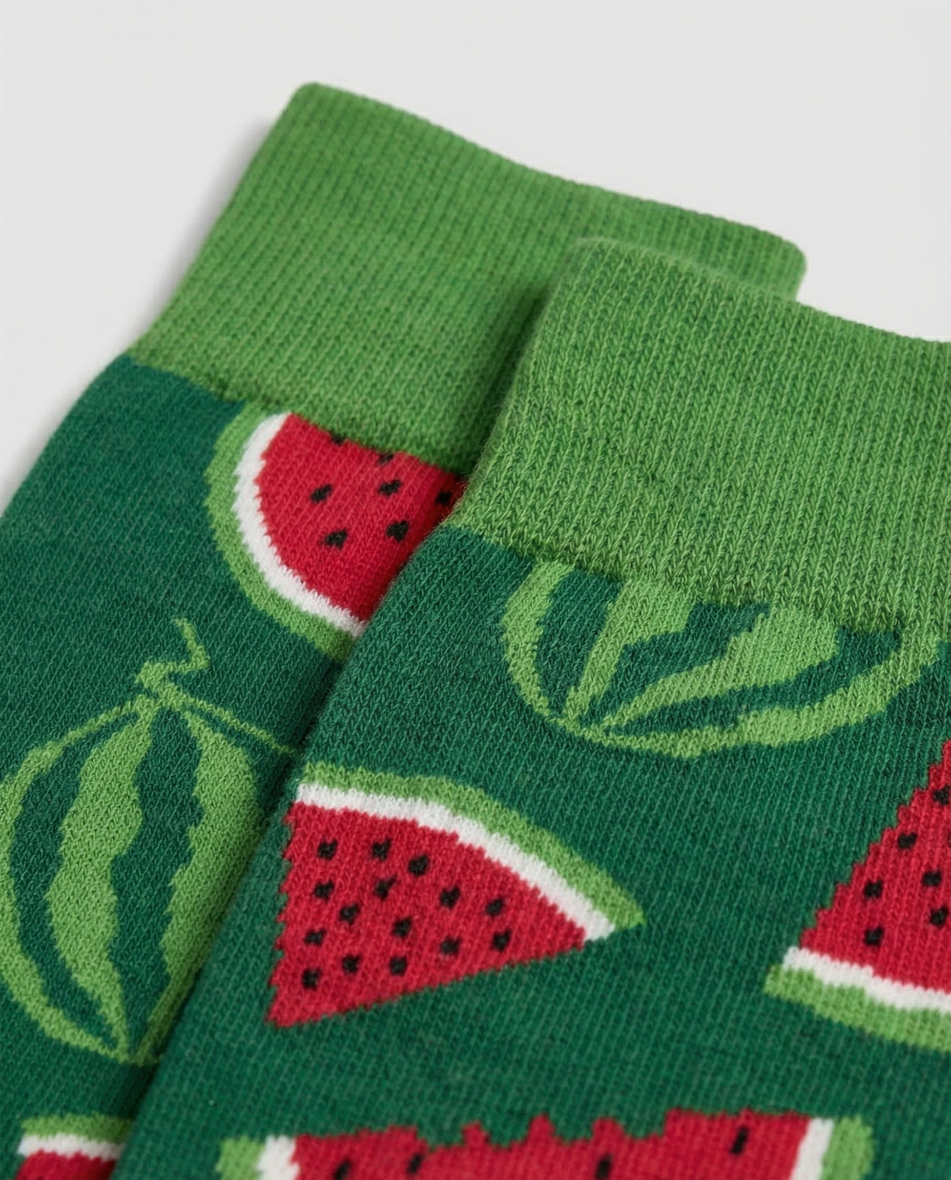 Calcetines originales de sandía con altura media pantorrilla y puño ancho