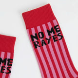 Calcetines divertidos rosas de algodón, diseño a rayas para regalo original