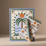Cuaderno y bloc de notas Palm Beach con diseño de inspiración mediterránea.