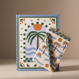 Cuaderno y bloc de notas Palm Beach con diseño de inspiración mediterránea.