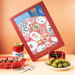 puzzle 1000 piezas tapas jour ferie caja roja ilustrado comida