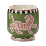 Vela artesanal en cerámica ilustrada con tigre rosa Paddywax