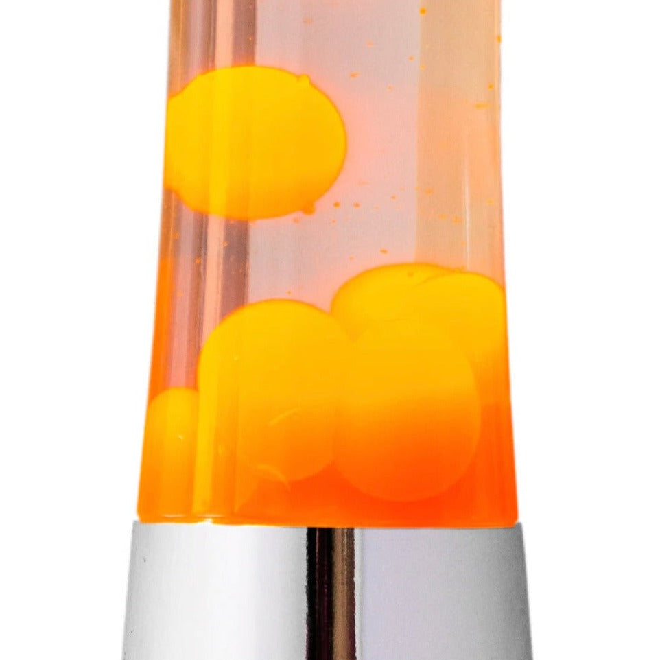 Lámpara lava naranja