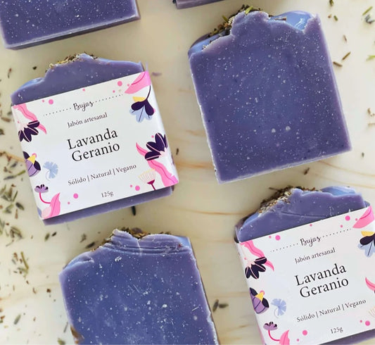 Jabón Natural Lavanda y Geranio