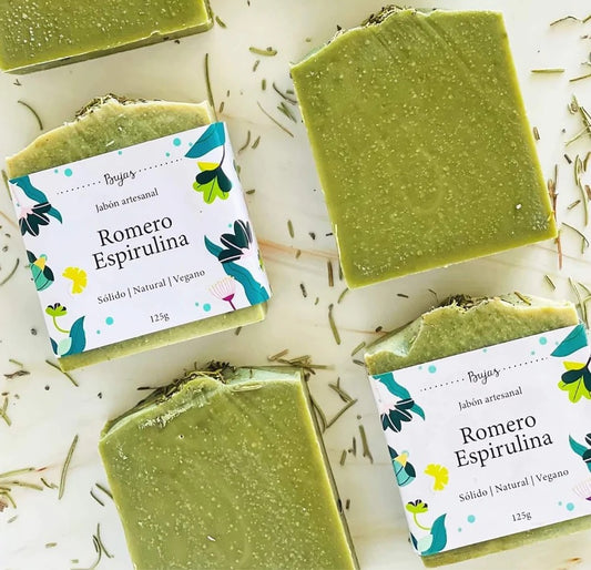 Jabón Natural Romero y Espirulina